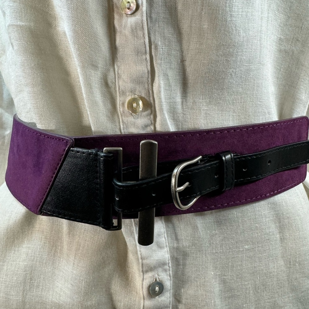 Purple and Black with Elastic Belt